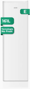 Svan SCV145500ENF Vrieskast, verticaal, wit, 161 liter, omkeerbare deur, geluidsarm, energie-efficiëntieklasse E