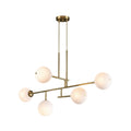 "Moderne Hanglamp met Globe-Design en Messing Afwerking"