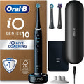 Oral-B iO 10 Zwarte Elektrische Tandenborstel, 3 Opzetborstels, 1 Oplaadreisetui, 1 Etui voor de oplader, iO Senses, 1 Opzetborstel houder(Kosmisch Zwart)