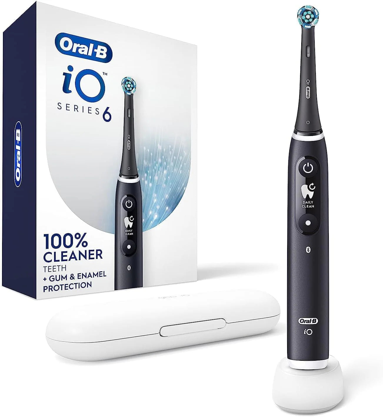 Oral-B iO Series 6 elektrische tandenborstel met (1) opzetborstel, zwarte lava(iO6)