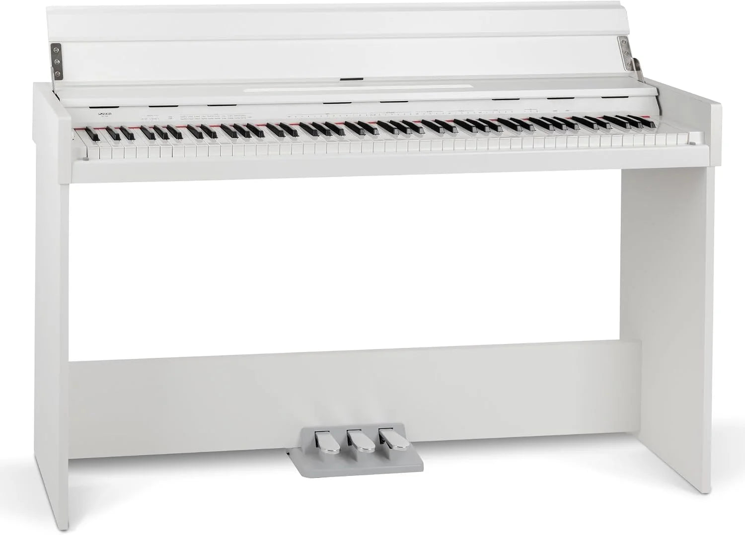 FunKey DP-1088 WM Digitale piano - Slank toetsenbord - 88 snelheidsgevoelige toetsen en 3 pedalen - 20 geluiden - Geïntegreerde stereoluidsprekers en 2 koptelefoonaansluitingen - Wit mat