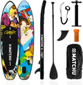 MATCHU - Opblaasbaar Sup Board - Paddle Board - Limited Edition - Voorzien van Certificaat - Complete Set - 320x81x15 CM - 150 KG belastbaar - Art Collection(BustArt Collection)