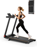 Superun Loopband voor thuis, inklapbaar, loopband met helling tot 16 km/u, met app, max. 158 kg, met trainingen en multi-runner-races(zwart-oranje)